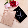 Papierová darčeková krabička s mašľou na sady šperkov 12,5 x 16 cm