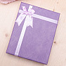 Papierová fialová darčeková krabička s mašľou na sady šperkov 12,5 x 16 cm