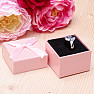 Papierová darčeková krabička ružová na prstene 5 x 5 cm