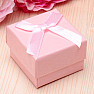 Papierová darčeková krabička ružová na prstene 5 x 5 cm