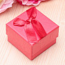Papierová darčeková krabička červená na prstene 5 x 5 cm