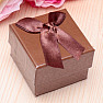 Papierová darčeková krabička hnedá na prstene 5 x 5 cm