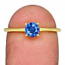 Kyanit modry brúsený prsteň striebro Ag 925 RBC306