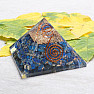 Orgonit pyramída s Lapis lazuli veľká s kryštálom krištáľu