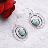 Larimar náušnice striebro LD 09 Ag 925