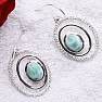 Larimar náušnice striebro LD 09 Ag 925