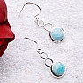 Larimar náušnice striebro LD 10 Ag 925