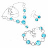 Larimar náušnice striebro LD 10 Ag 925