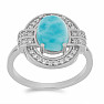 Larimar prsteň striebro Ag 925 VR056014