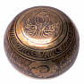 Tibetská bronzová spievajúca misa gravírovaná 14 cm