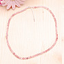 Krištáľ jahodový brúsený náhrdelník 3,5 mm