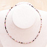 Turmalín multicolor brúsený náhrdelník 3,3 mm