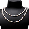 Exkluzívny dámsky perlový náhrdelník z bielych perál 114 cm