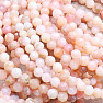 Opál ružový náramok extra AA kvalita brúsené korálky