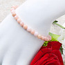 Opál ružový náramok extra AA kvalita brúsené korálky