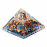 Orgonit pyramída čakrová veľká s čakrovým kryštálom