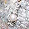 Prívesok strieborný s bielou perlou a zirkónmi Ag 925 09711 WP
