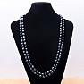 Dámsky perlový náhrdelník čiernej perly 160 cm