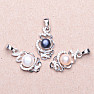 Prívesok strieborný s čiernou perlou a zirkónmi Ag 925 09711 BP