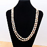 Dámsky perlový náhrdelník broskyňovej perly 160 cm