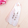 Gua sha z mušloviny tvar plutvy s čínskymi znakmi 10 cm