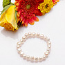 Dámsky perlový náramok biele perly 8 mm A Grade kvalita