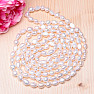 Dámsky perlový náhrdelník biele perly 160 cm