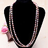 Dámsky perlový náhrdelník slivkovej perly 160 cm