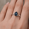 Strieborný prsteň s London topazom