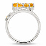 Citrín prsteň striebro Ag 925 R5046C