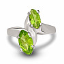 Olivín prsteň striebro Ag 925 R5056P