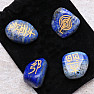 Reiki sada kameňov lapis lazuli so symbolmi reiki