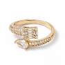 Dámsky pozlátený prsteň kubická zirkónia Kvapka