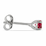 Náušnice strieborné s brúsenými rubínmi Ag 925 040418 RB