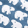 Sáčok plátený s ľadovými medveďmi tmavomodrý 13x18 cm