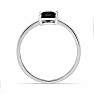 Spinel čierny prsteň striebro Ag 925 RBC302