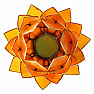 Svietnik lotos oranžovozlatý Extra
