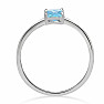 Topaz modry brúsený prsteň striebro Ag 925 RBC304