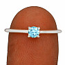 Topaz modry brúsený prsteň striebro Ag 925 RBC306