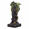 Soška drak Strážca veže zelený
