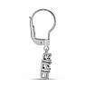 Náušnice strieborné s brúsenými diamantmi Ag 925 058820 DIA
