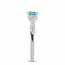Prsteň strieborný s Blue Sky topazom a zirkónmi Ag 925 012722 BT