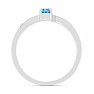 Prsteň strieborný s Blue Sky topazom a zirkónmi Ag 925 015992 BT