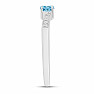 Prsteň strieborný s Blue Sky topazom a zirkónmi Ag 925 015992 BT