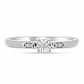 Prsteň strieborný s brúseným diamantom Ag 925 016282 DIA
