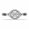 Prsteň strieborný s brúseným diamantom Ag 925 027219 DIA