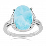 Larimar prsteň striebro Ag 925 VR049759