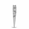 Prsteň strieborný s brúseným diamantom Ag 925 058795 DIA