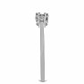 Prsteň strieborný s brúseným diamantom Ag 925 058804 DIA