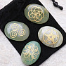 Wicca sada kameňov avanturín s keltskými symbolmi
